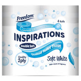 Freedom - Inspirations Soft White Toilet Paper - 4 Rolls - Continental Food Store
